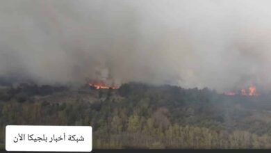 حريق في بلجيكا