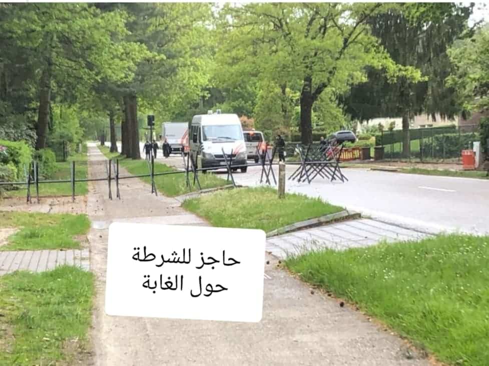 سيارة الجيش البلجيكي تبحث عن الجندي الهارب