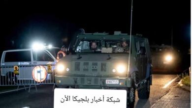 سيارة الجيش البلجيكي تبحث عن الجندي الهارب