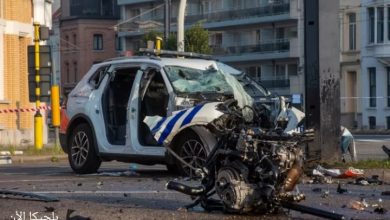 اصابة ضابطان شرطة في مدينة جنت بعد اصطدام سيارتان شرطة ببعضهما