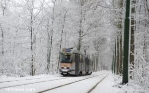 تساقط للثلوج في بروكسل والجانب الفلماني في بلجيكا هذا الشتاء