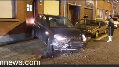السائق يصطدم بواجهة منزل في بلجيكا اليوم ويهرب