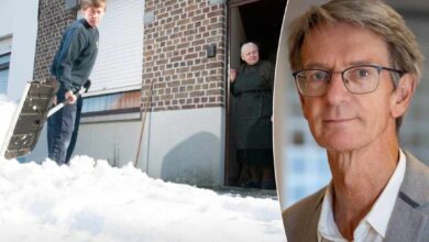 ثلوج أمام المنزل بلجيكا