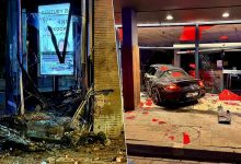 Porsche crash Carrefour Belgium