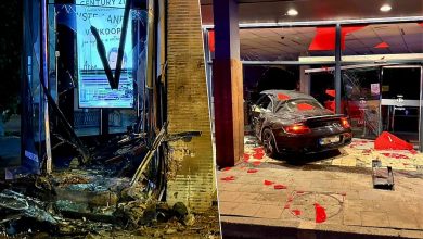Porsche crash Carrefour Belgium