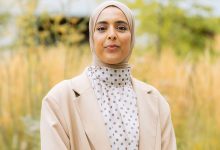 Belgian teacher Hadija Amajoud, who is appealing her dismissal over the headscarf ban in East Flanders.