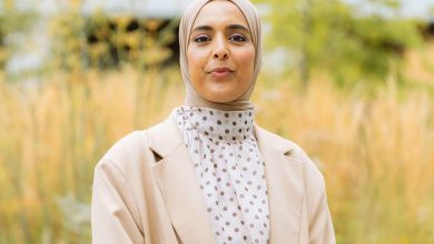 Belgian teacher Hadija Amajoud, who is appealing her dismissal over the headscarf ban in East Flanders.