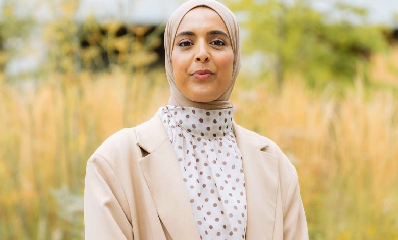 Belgian teacher Hadija Amajoud, who is appealing her dismissal over the headscarf ban in East Flanders.