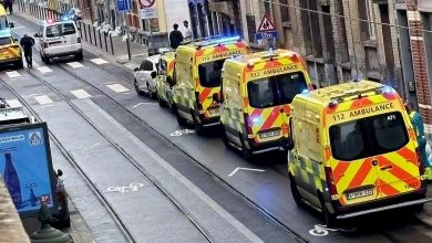 Saint-Jean-Baptiste de La Salle school in Saint-Gilles, Brussels, which reopened after a carbon monoxide incident.